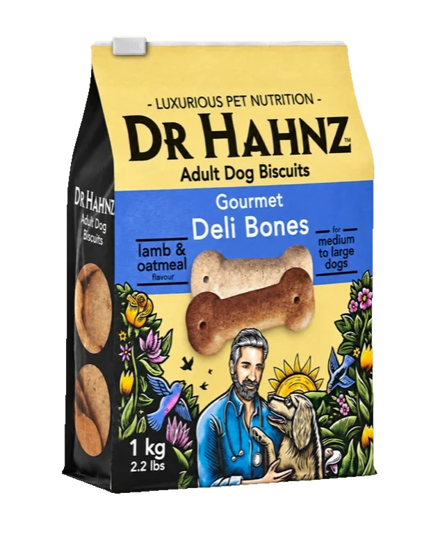 Premium Deli Bone Biscuits — 1 kg individual pack shown — Front