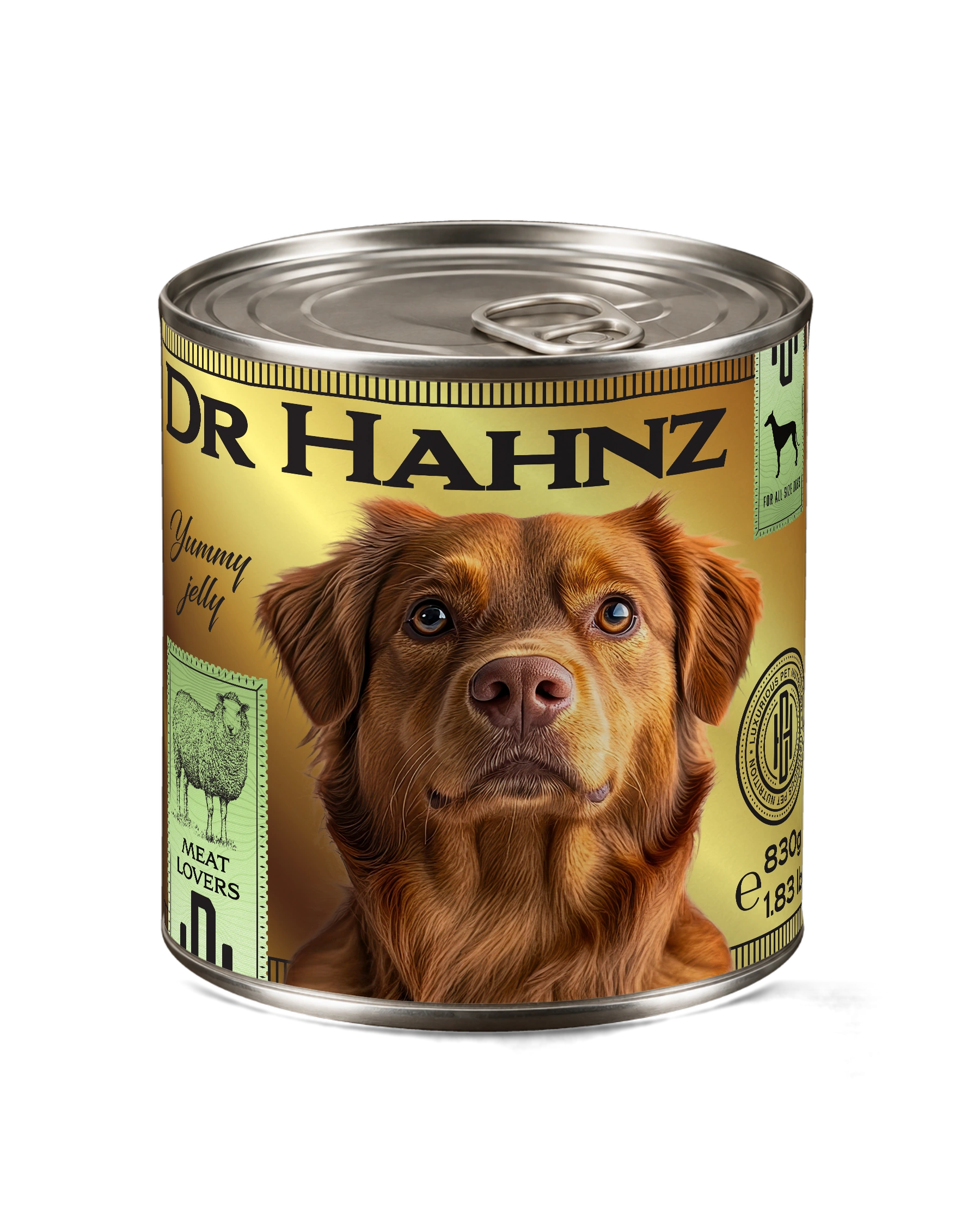 Meat Lovers — 830 g individual can shown — Front