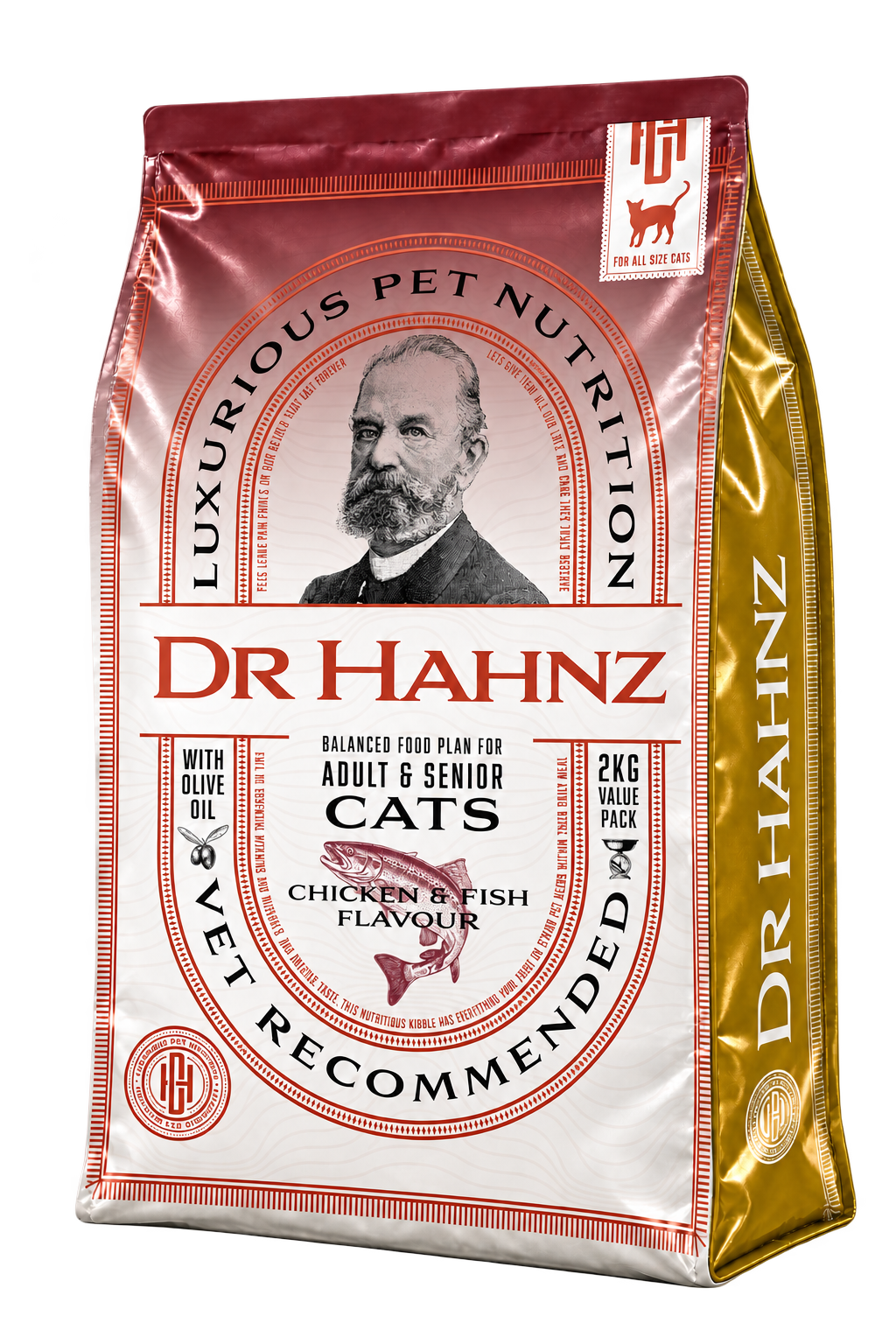Chicken and Fish — 2 kg individual pack shown — Front