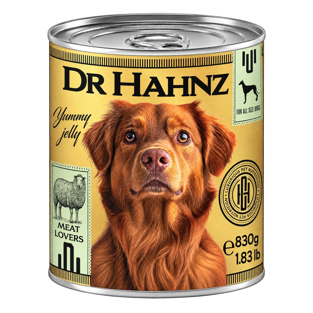 Meat Lovers — 830 g individual can shown — front